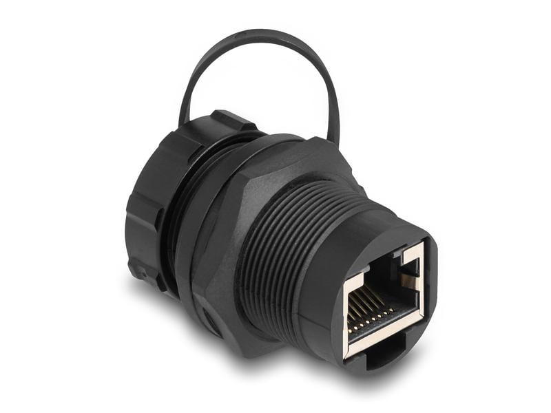 Delock Kupplung RJ45 Cat.6A mit Verschlusskappe 1 Stück Delock RJ45 Cat.6A Kupplung mit Verschlusskappe IP67 staub- und wasserdicht