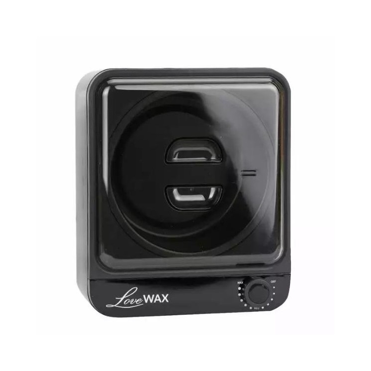 LoveWax Waxverwarmer voor een blik met Teflon patroon Zwart 500 ml