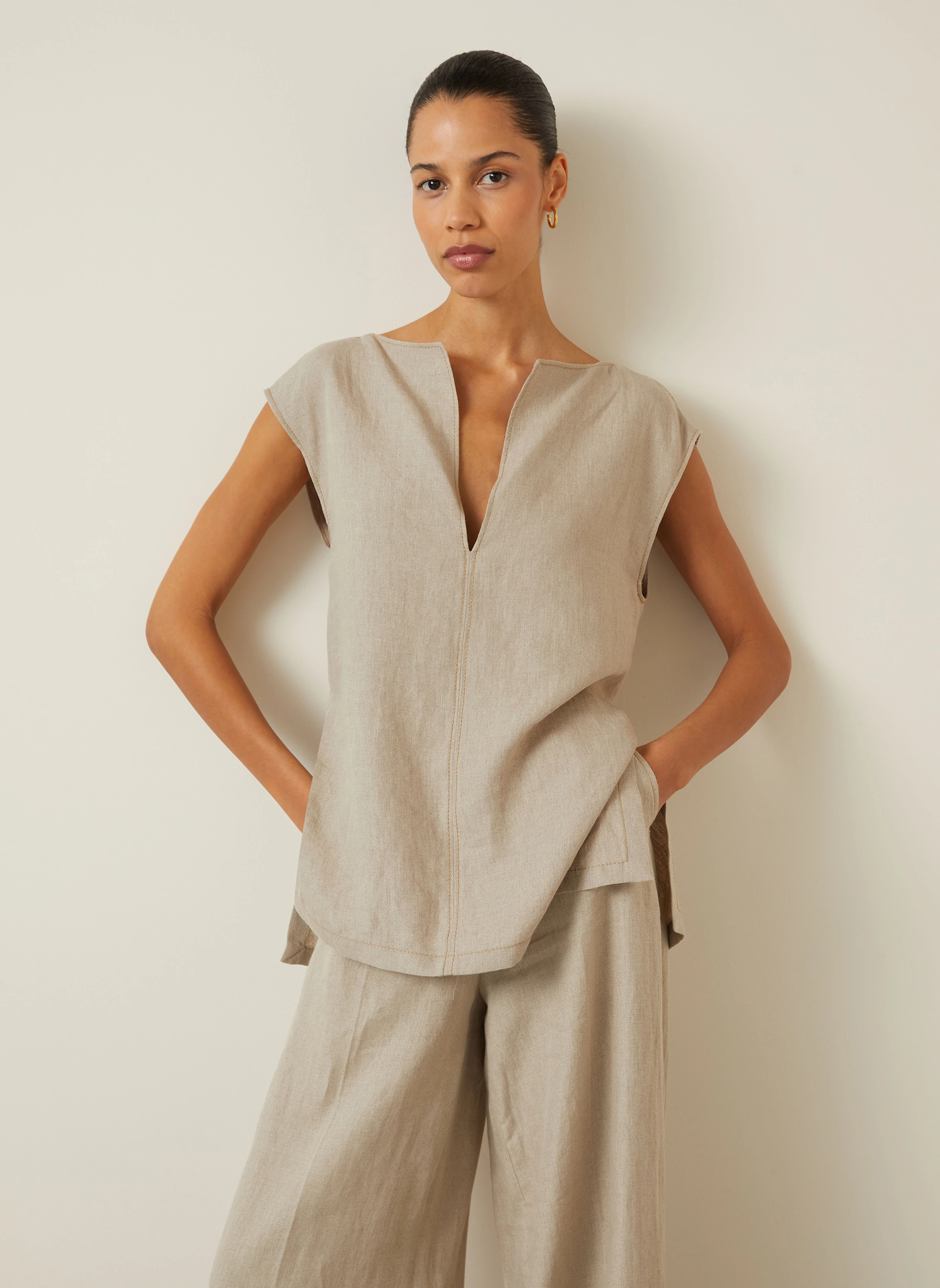 Max Mara Blusentop COLIMBO aus Leinen
