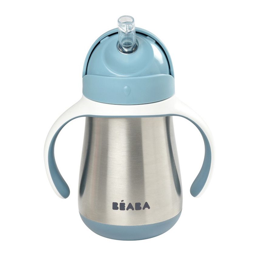 Tasse paille en inox 250 ml - Windy Blue - Ecru
