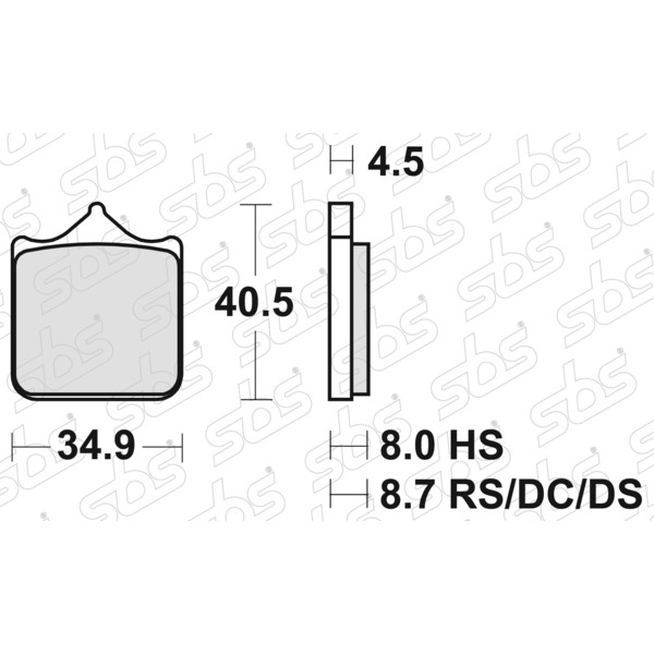 SBS - Plaquettes de frein 870 SP