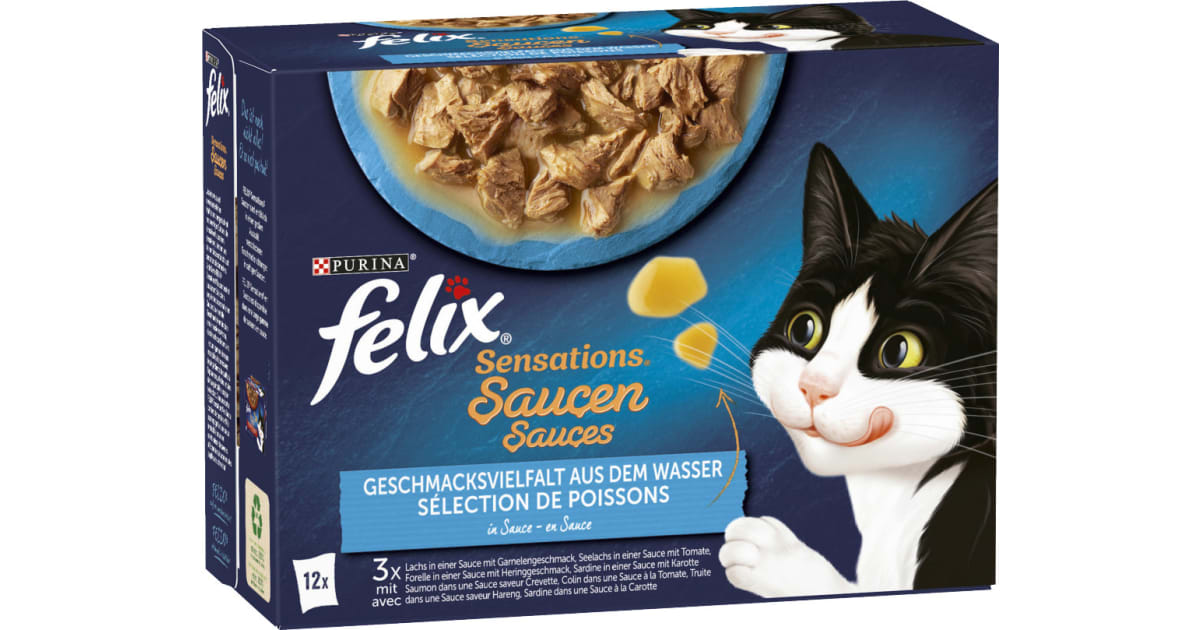 PURINA Felix Sensations Saucen mit Fisch 12x 85 gr
