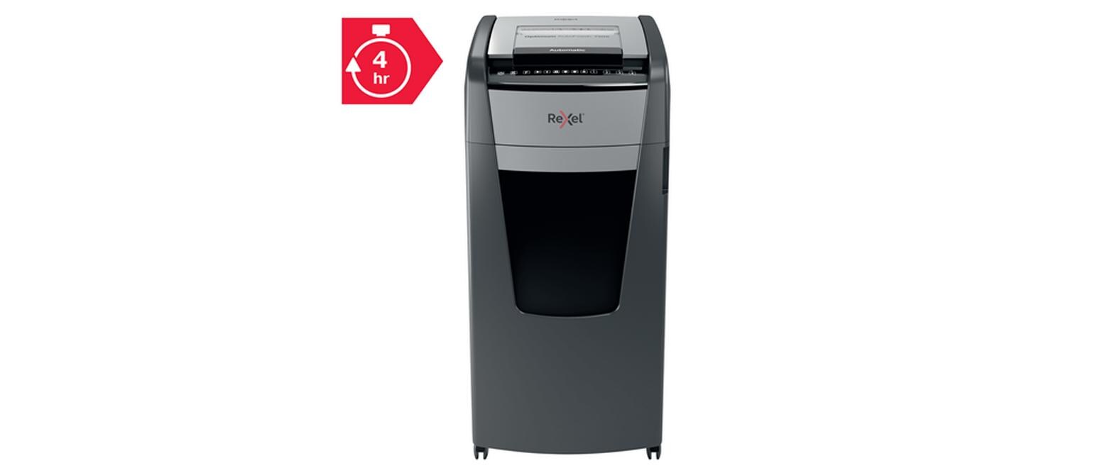 Aktenvernichter Rexel Optimum AutoFeed+ 750X, P-4<br>Automatischer Schredder (auto) für sichere Vernichtung vertraulicher Unterlagen (bis zu 750 Blatt)
