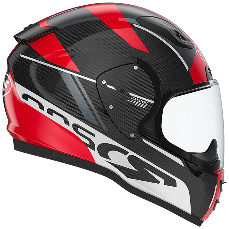 Roof - Casque RO200 Carbon Falcon Noir / Rouge / Blanc