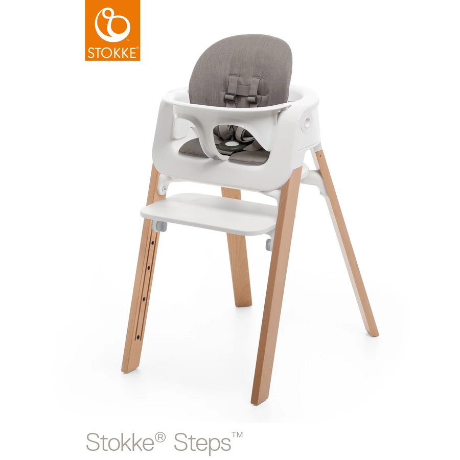 STOKKE® Steps™ Hochstuhl weiß Buche natur