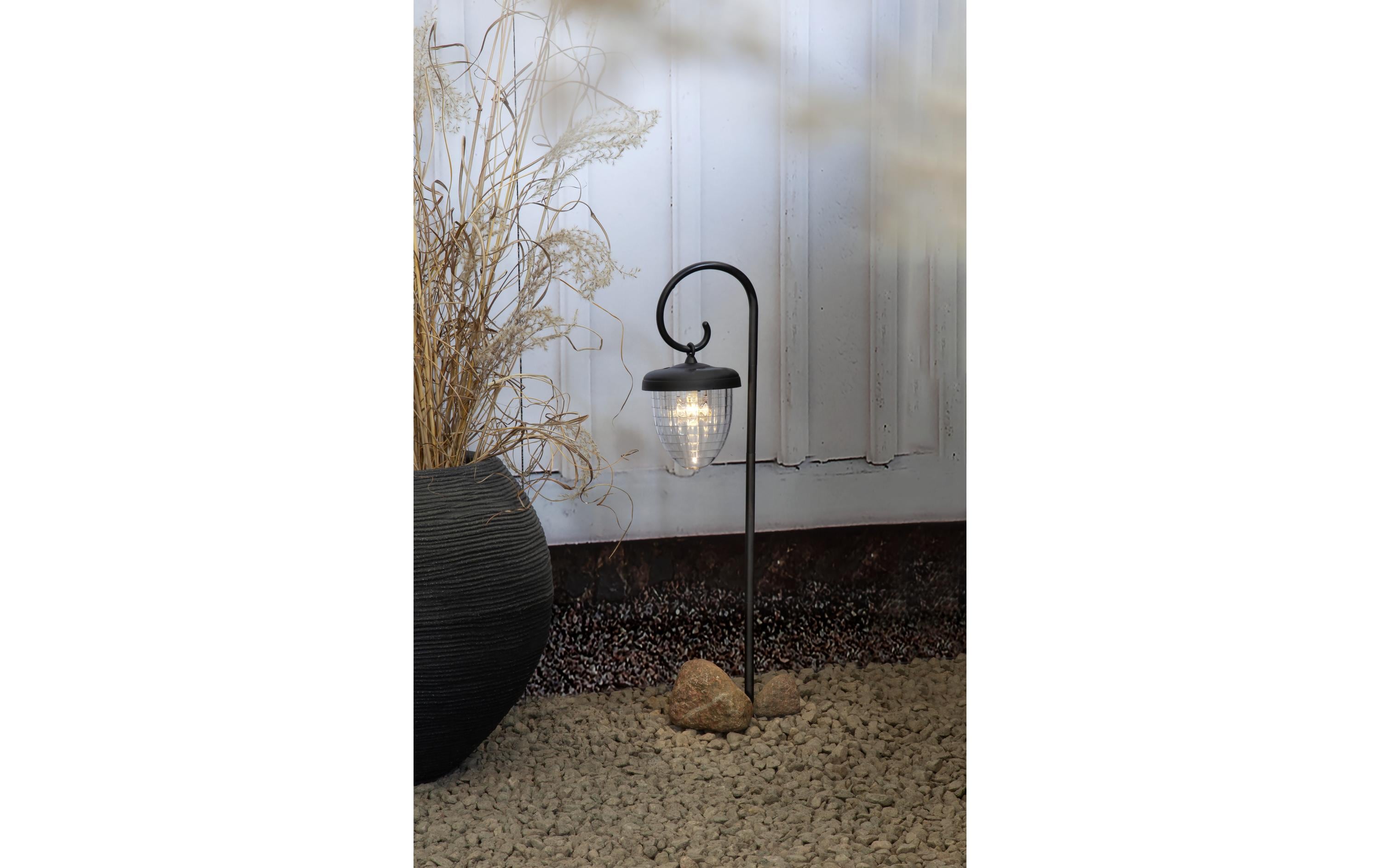Gartenlicht Bellota-1 Schwarz, Lichtfarbe WarmweissSolargartendekoration