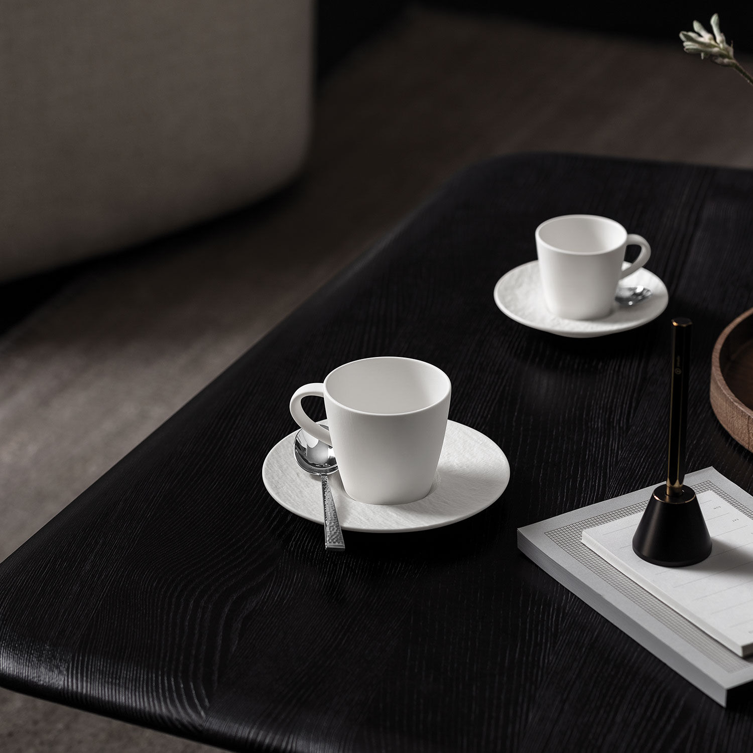 Manufacture Coffee cup saucer White, 6.1'', Premium Porcelain