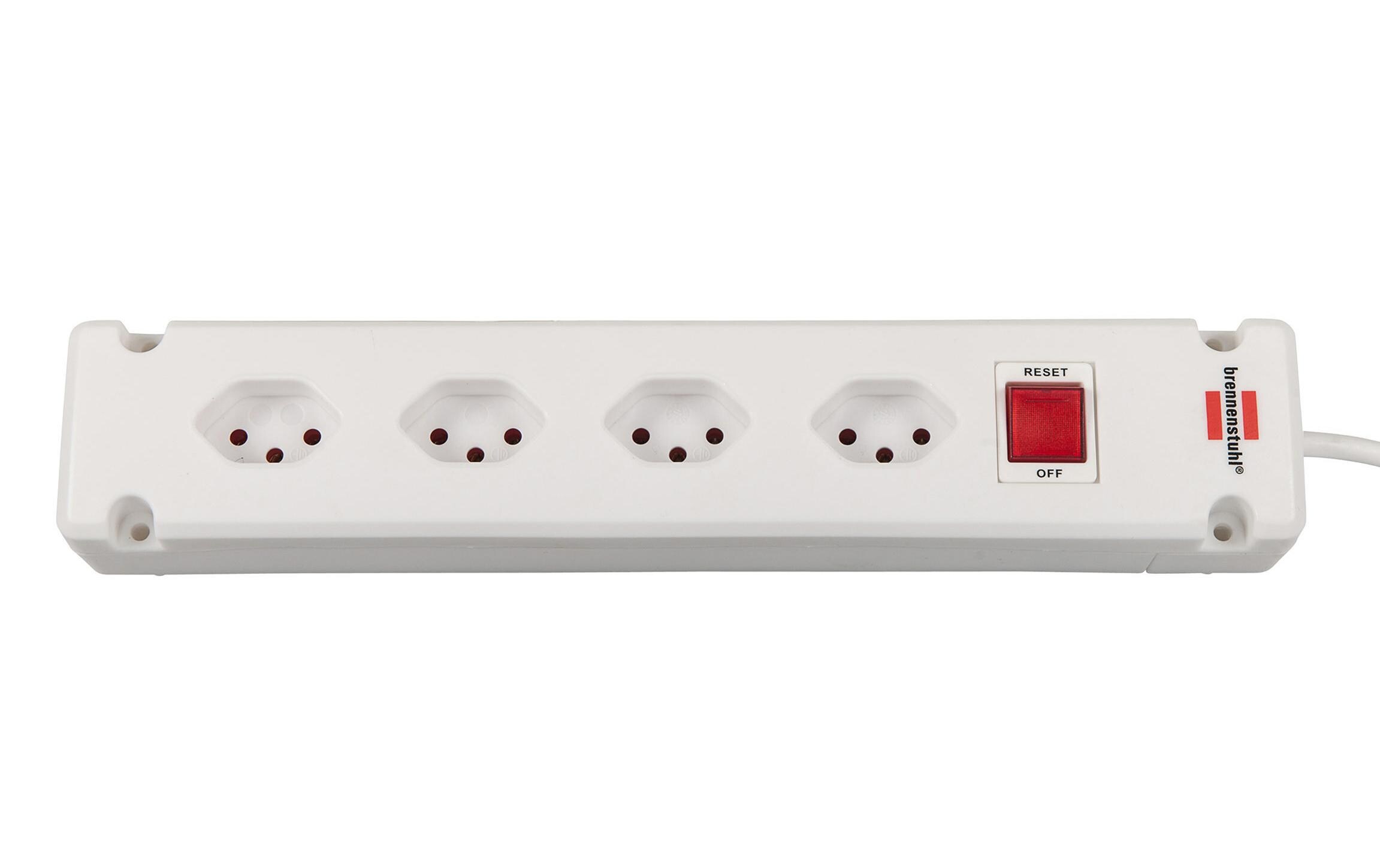 Steckdosenleiste Bremounta 4x T13Steckdosenleiste, Weiss