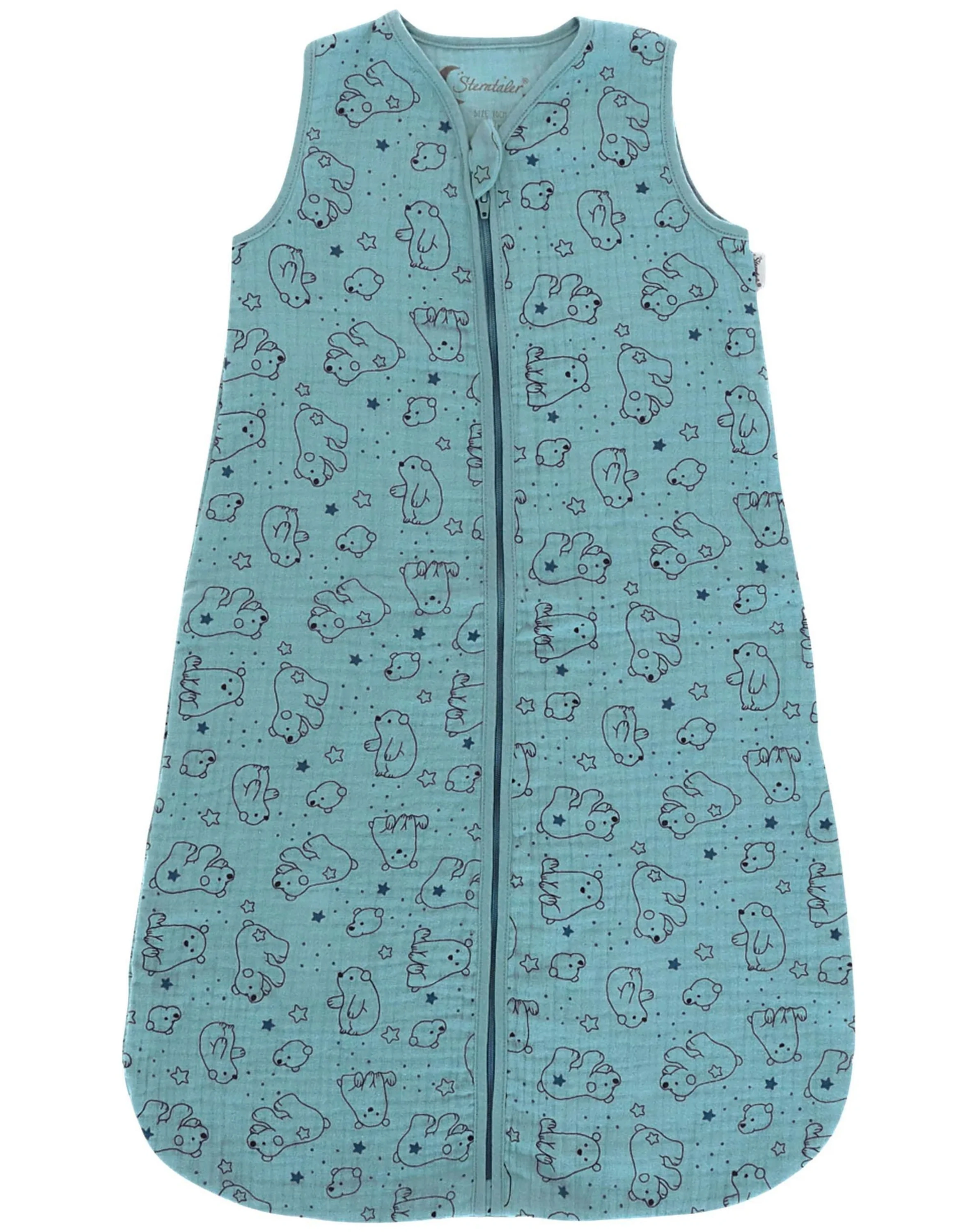 Musselin-Schlafsack ELIA EISBÄR in türkis