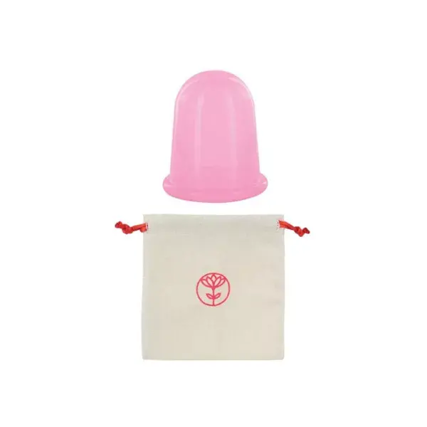 Ventosa de silicone anticelulite com bolsa branca