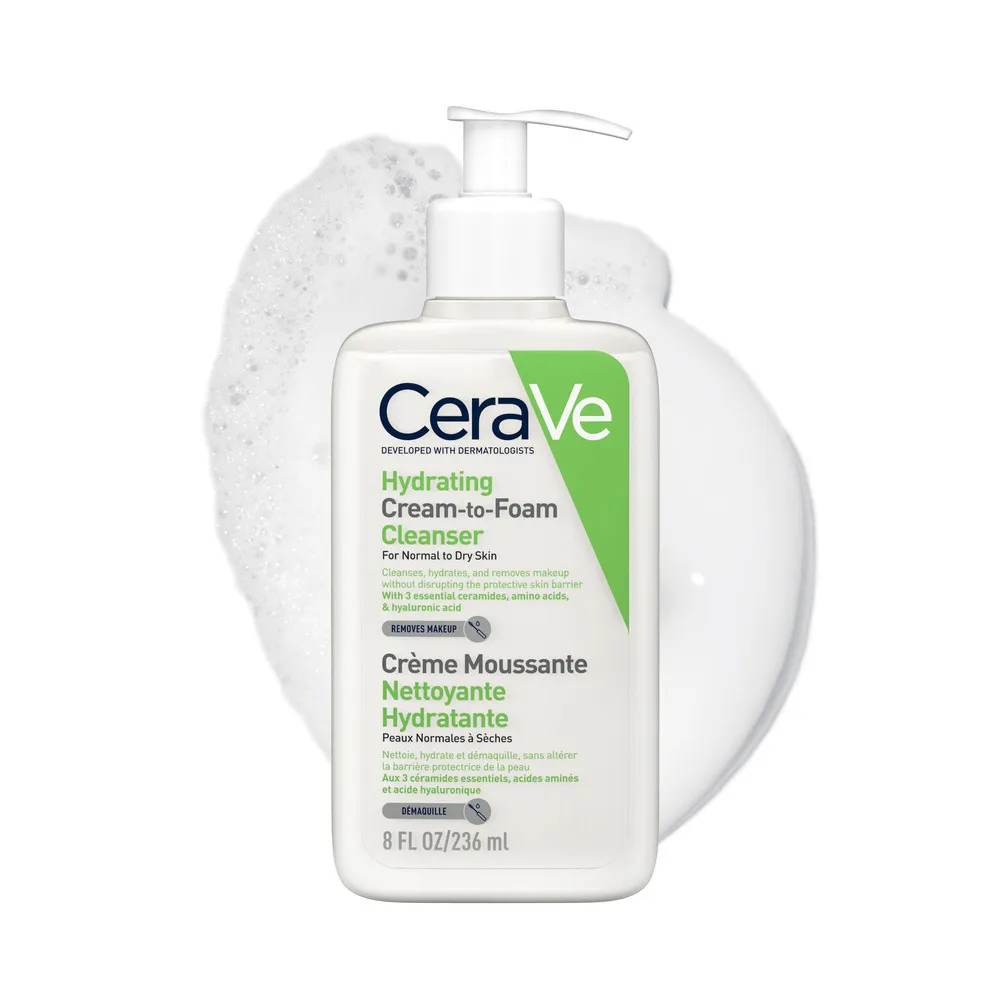 CeraVe Hydrating Cream-To-Foam Cleanser  - 236 ml.