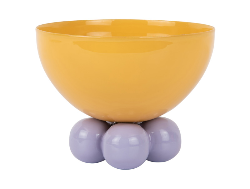 Bowl Double Funky Medium PT4251BL Cobalt blue & soft pink