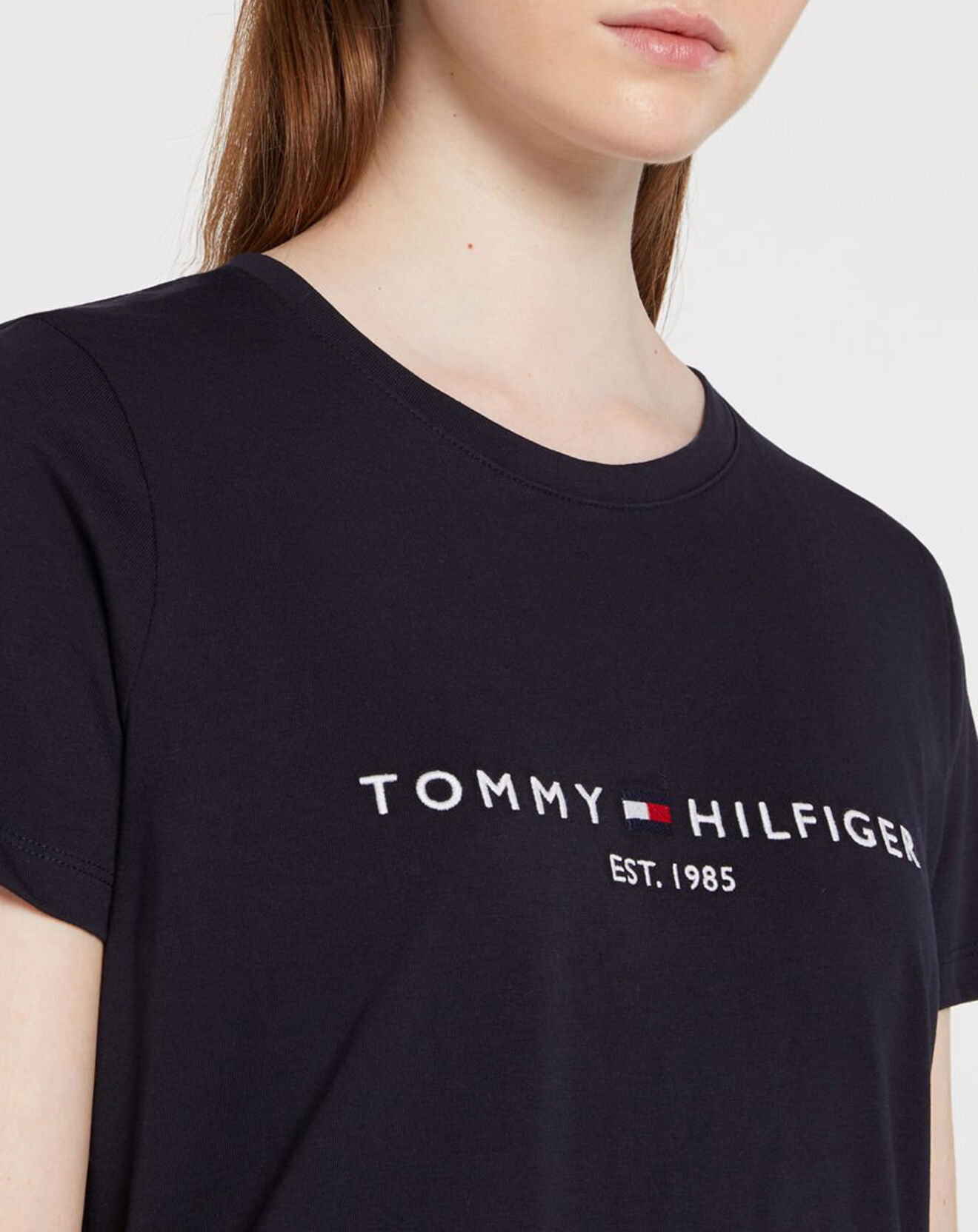 Tommy Hilfiger T-Shirt 100% Coton biologique Regular bleu marine
