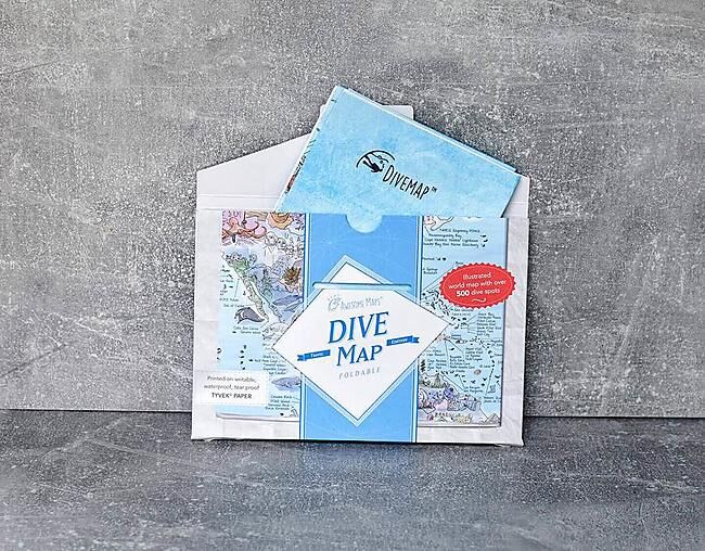 AWESOME MAPS - POSTER DIVE MAP FOLDABLE