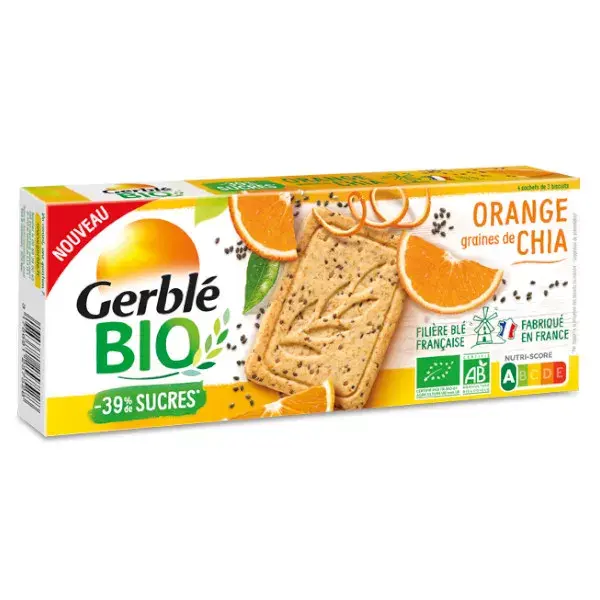Sementes de Chia Orgânicas com Laranja Gerblé 132g