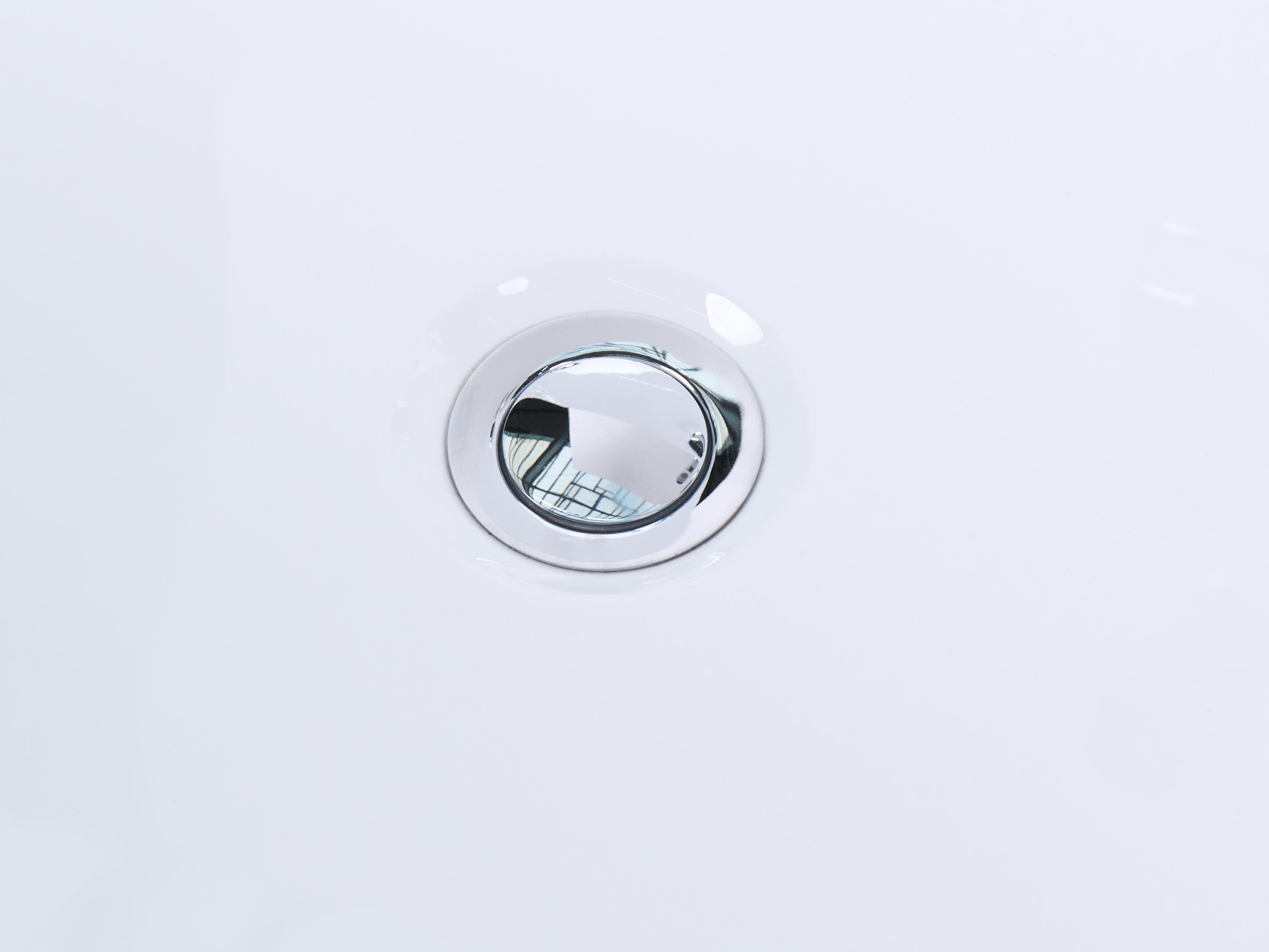 Hoek bubbelbad met LED HAWES 180 x 90 cm Wit