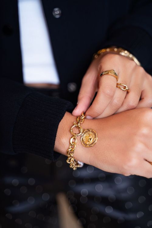 Bold Spirit schakelarmband met munt