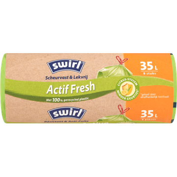 Swirl Vuilniszakken met Actifresh 35 liter 9 stuks
