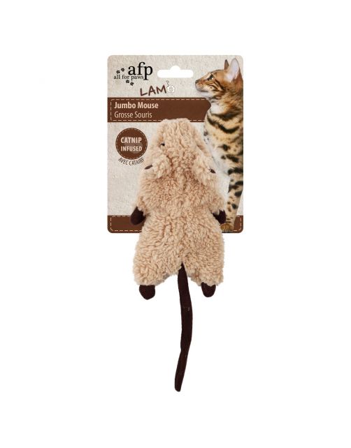 All For Paws Jumbo Crinkle Catnip Rodent - Kattenspeelgoed - 19x9x7 cm Assorti