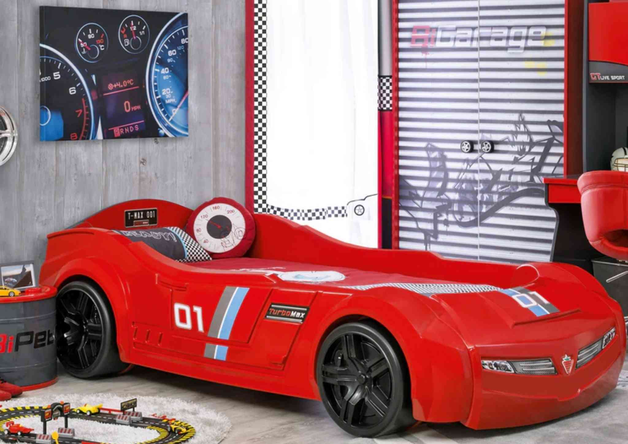 Autobett für Kinder Speed in Rennwagenoptik Rot