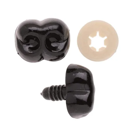 Glorex Sicherheitsnase Kunststoff, schwarz, 15mm, 1 Stück
