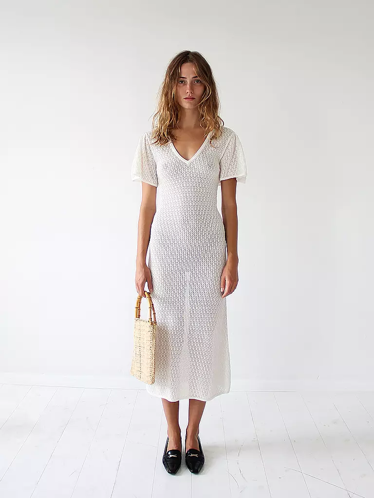DESIGNERS REMIX Maxikleid TALIANA POINTELLE creme