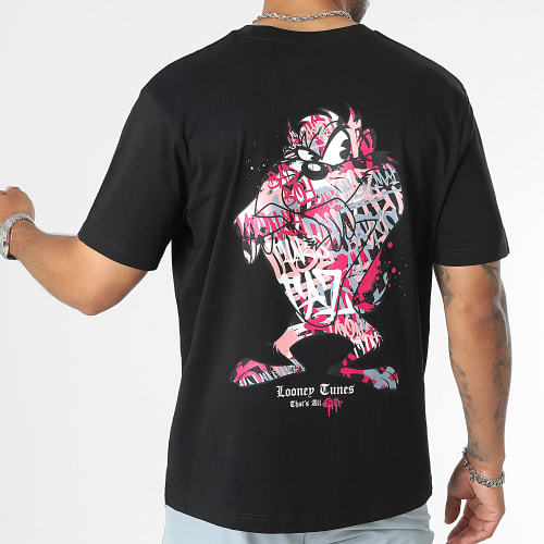 Tee Shirt Oversize Large Taz Graff Pink Noir