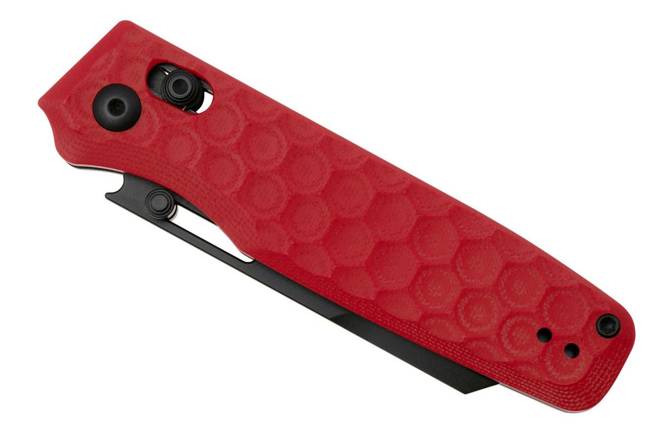 Kizer Vanguard Task V3641A2 Black Nitro V, Spicy Red G10, zakmes, Nick Consoli design