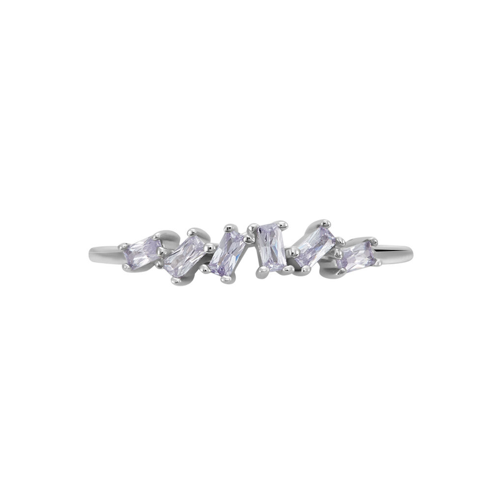 Bague Adonia Argent Blanc Oxyde De Zirconium Bleu