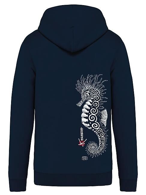 KANUMERA - SWEAT BIO ZIPPE HIPPOCAMPE UNISEXE