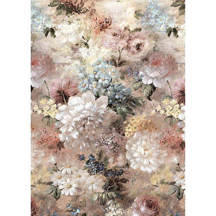 Papier peint panoramique Intissé GoodHome Verdi rose pâle 280x 159 cm