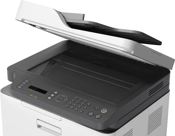 HP Color Laser MFP 179fnw - Multifunktionsprinter - farve - laser - A4 (210 x 297 mm) (original) - A4/Letter (medie) - op til 14 spm (kopiering) - op til 18 spm (udskriver) - 150 ark - 33.6 Kbps - USB 2.0, LAN, Wi-Fi(n)