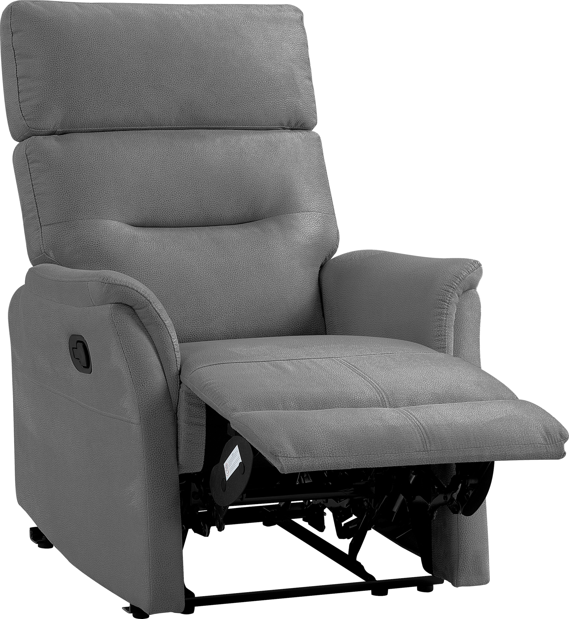 ATLANTIC home collection Relaxsessel »Falk« Relaxfunktion, Mikrofaserbezug in Lederoptik