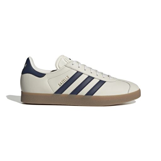 Adidas Gazelle Sneakers, Cloud White/Dark Blue/Gum, 45 1/3