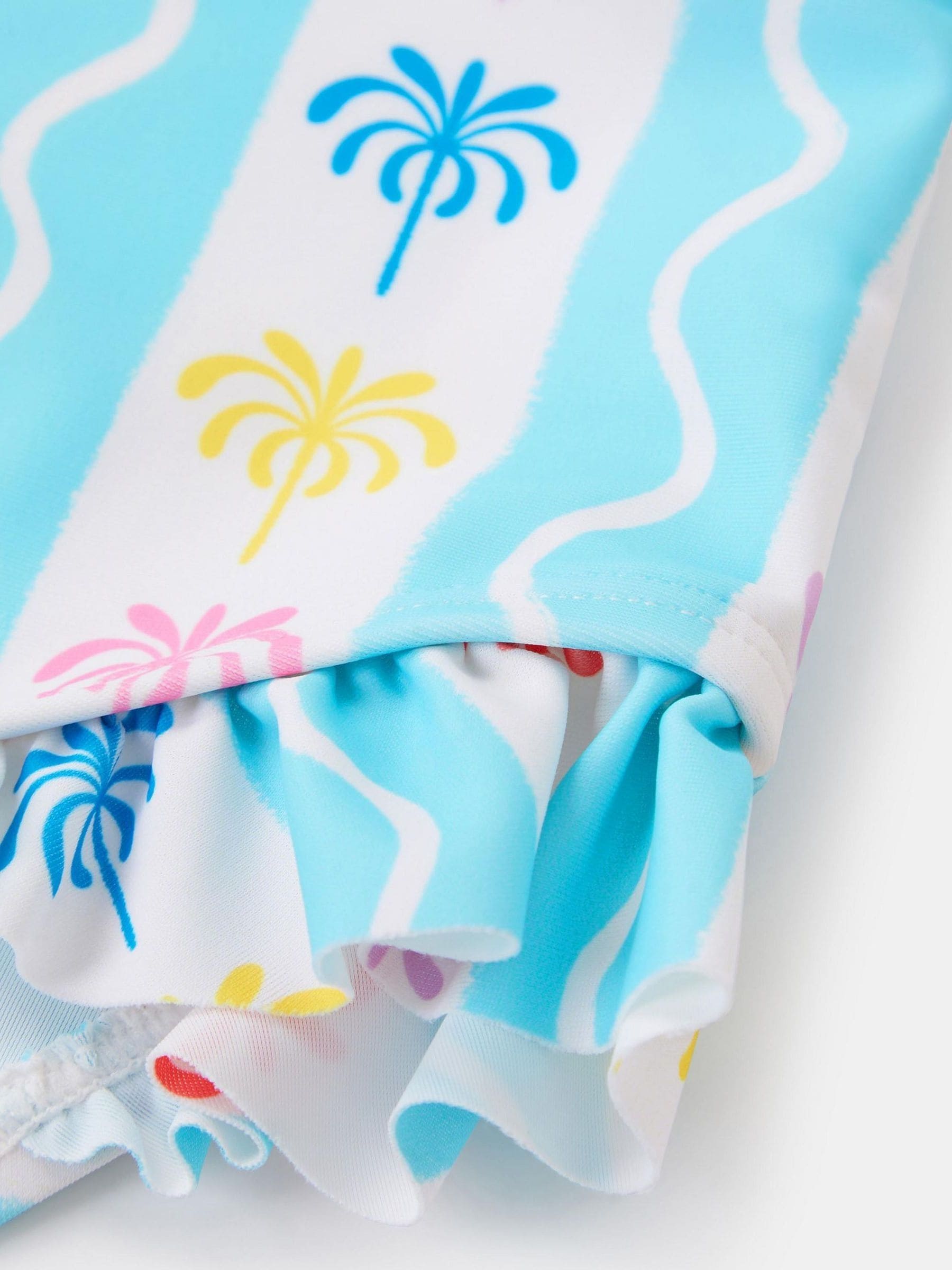 Angels By Accessorize Girls Palm Tree Stripe Swimsuit