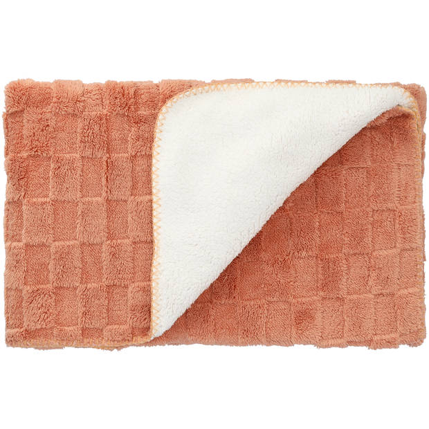 Blokker plaid Anne - 130x160cm - roze