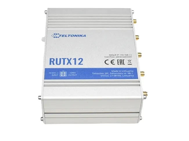 Teltonika RUTX12 - Trådløs router - WWAN 5-port switch - 1GbE, PPP, Modbus - Wi-Fi 5 - Dual Band