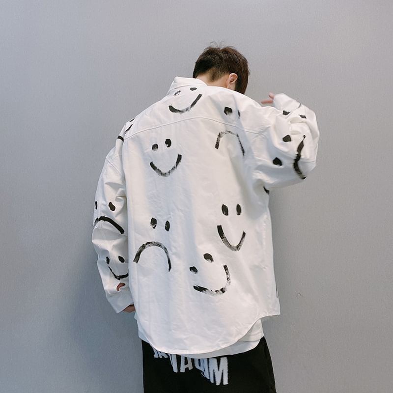 GRAYCIOUS - Overhemd met lange mouwen en smileyprint