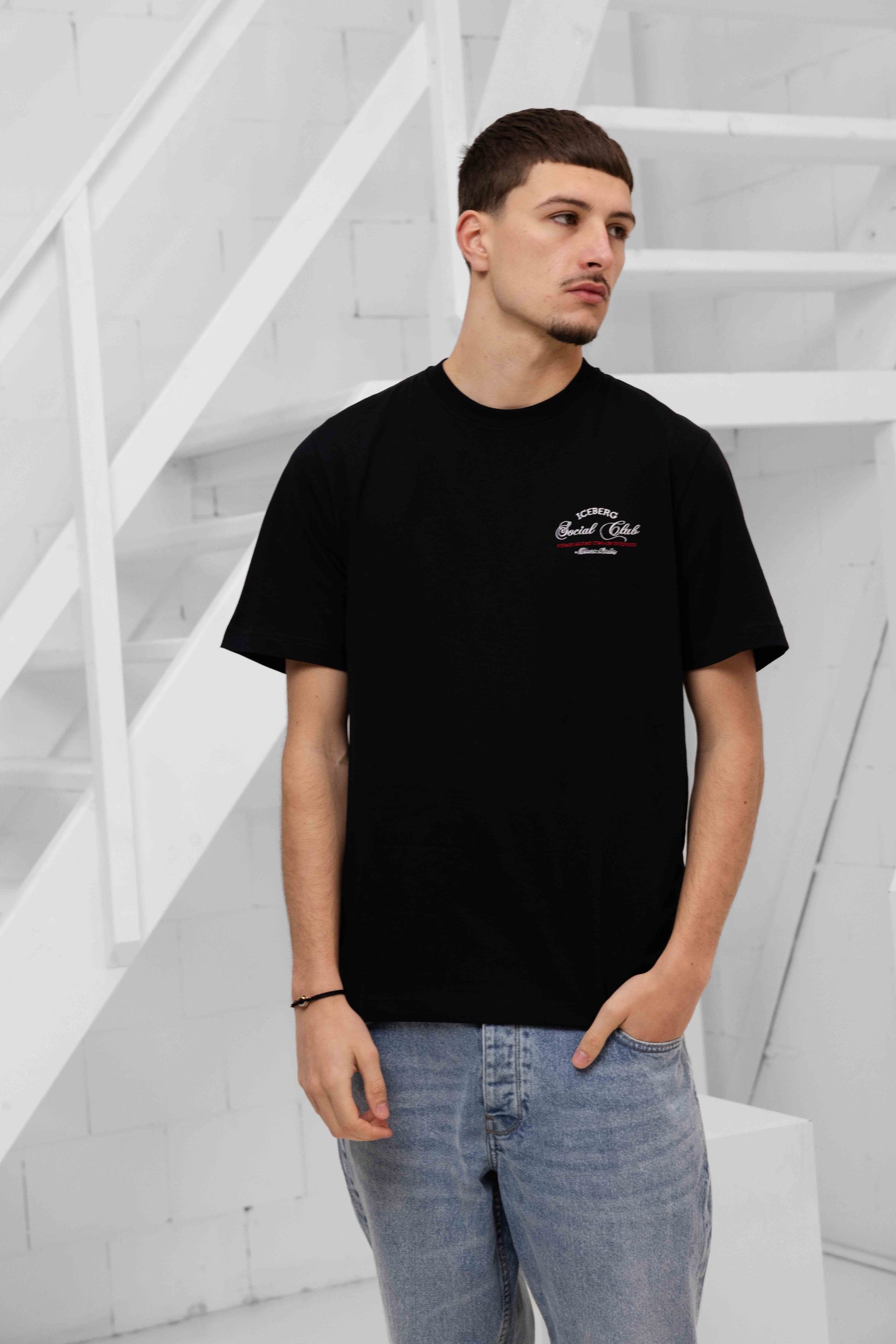 Iceberg 5D F020 Jersey T-Shirt Heren Zwart
