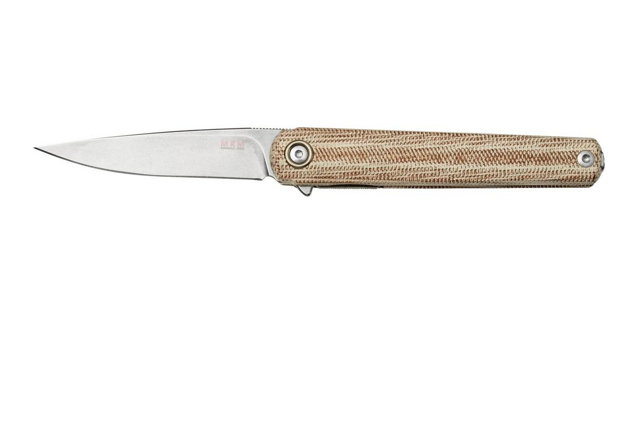 MKM Flame Light FL01L-NC drop blade, natural micarta, zakmes
