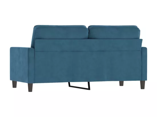 Canapé à 2 places Bleu 140 cm Velours