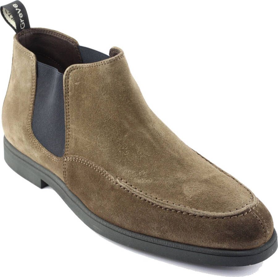GREVE Chelsea Boots Heren Tufo 1737 Maat: 40 5 Materiaal: Suède Kleur: Bruin