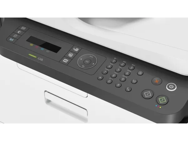 HP Color Laser MFP 179fnw - Multifunktionsprinter - farve - laser - A4 (210 x 297 mm) (original) - A4/Letter (medie) - op til 14 spm (kopiering) - op til 18 spm (udskriver) - 150 ark - 33.6 Kbps - USB 2.0, LAN, Wi-Fi(n)