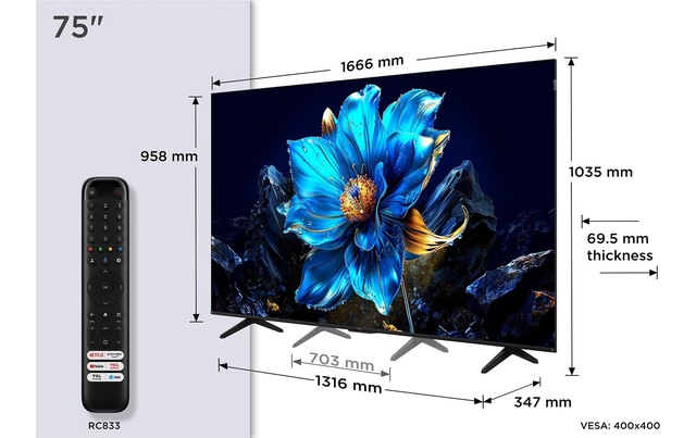 TCL QLED-Fernseher »75P7K« 191 cm/75 ″ Smart-TV