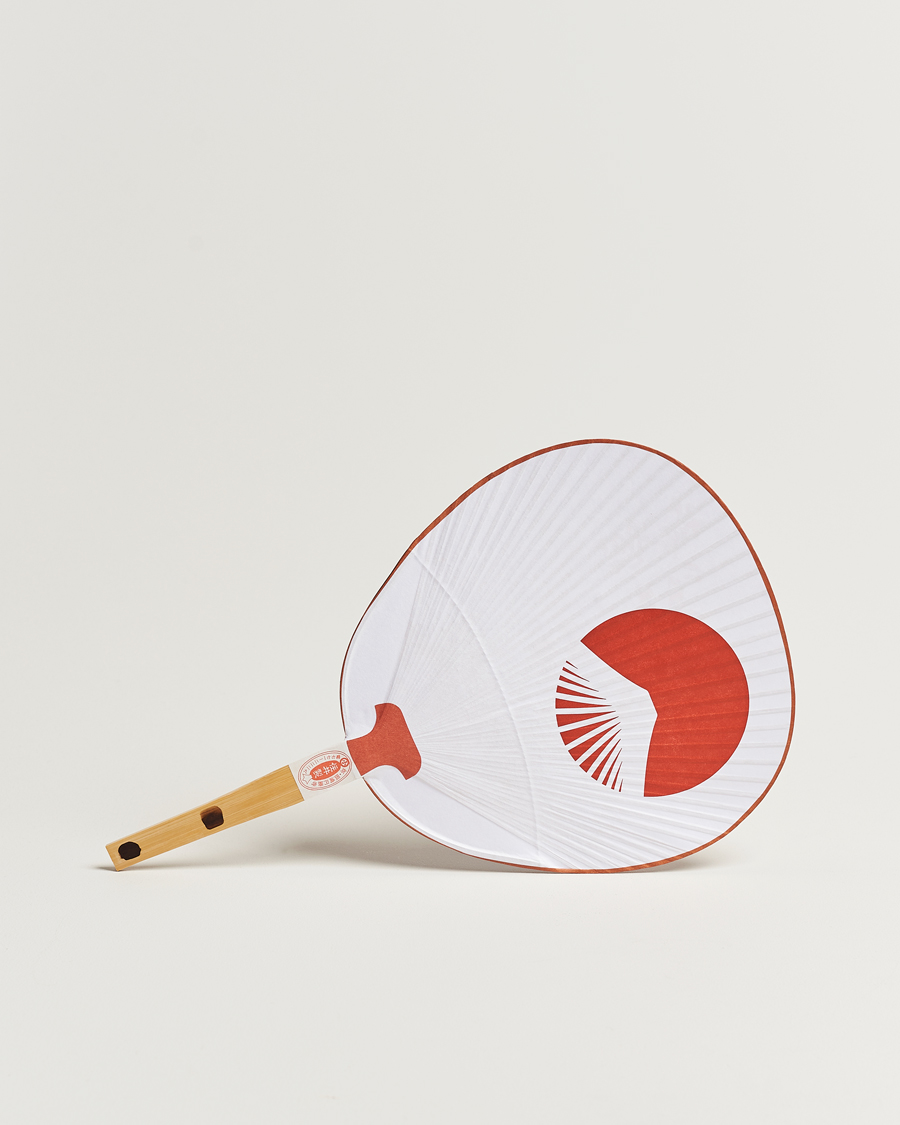 Beams Japan Komaruyasumi Folding Fan White