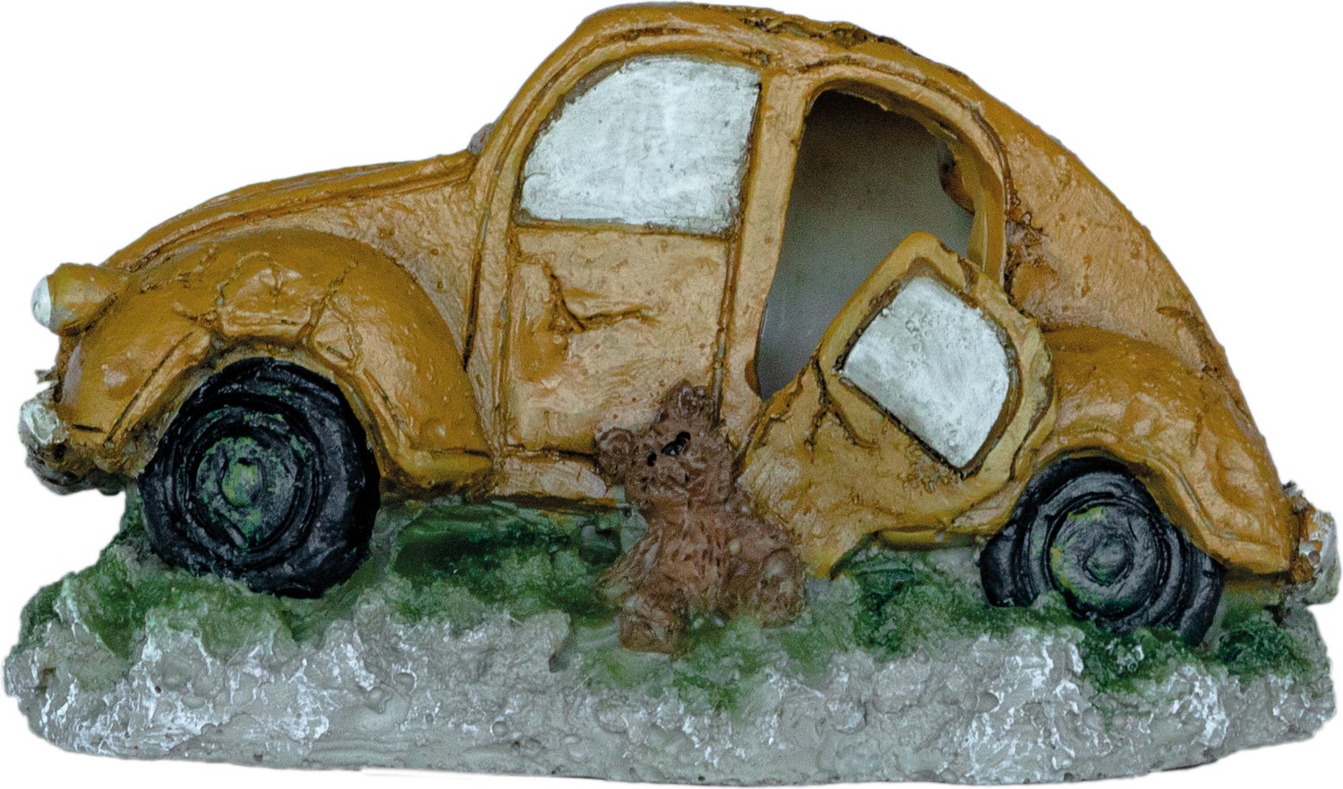 SuperFish aquarium decoratie DecoLED Deux Chevaux geel 14 x 9 x 8 cm