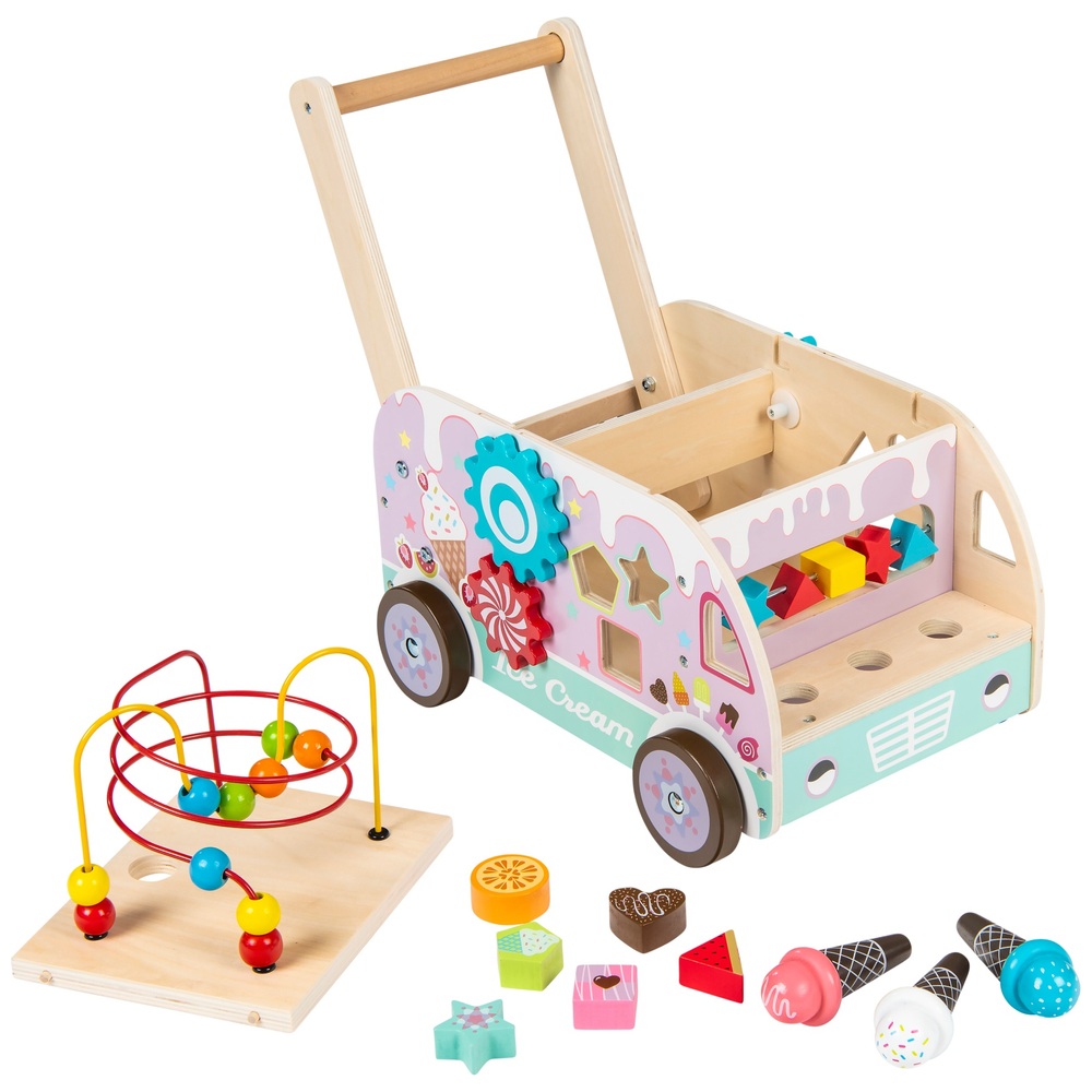 Eichhörnchen-Spielzeug-Eiswagen aus Holz