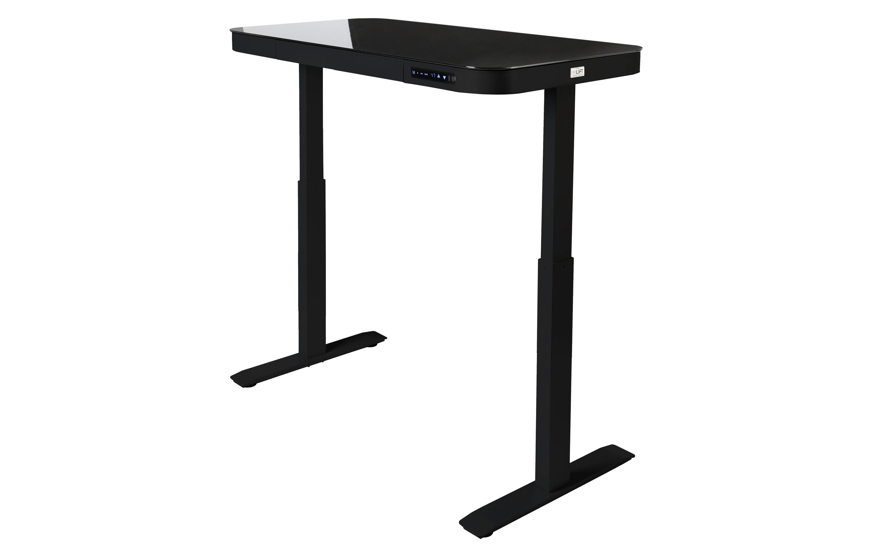 Airlift 121 x 61 cm, Schwarz<br>Abwechslungsreiches Arbeiten im Stehen und Sitzen mit dem Tisch Airlift von seville classics