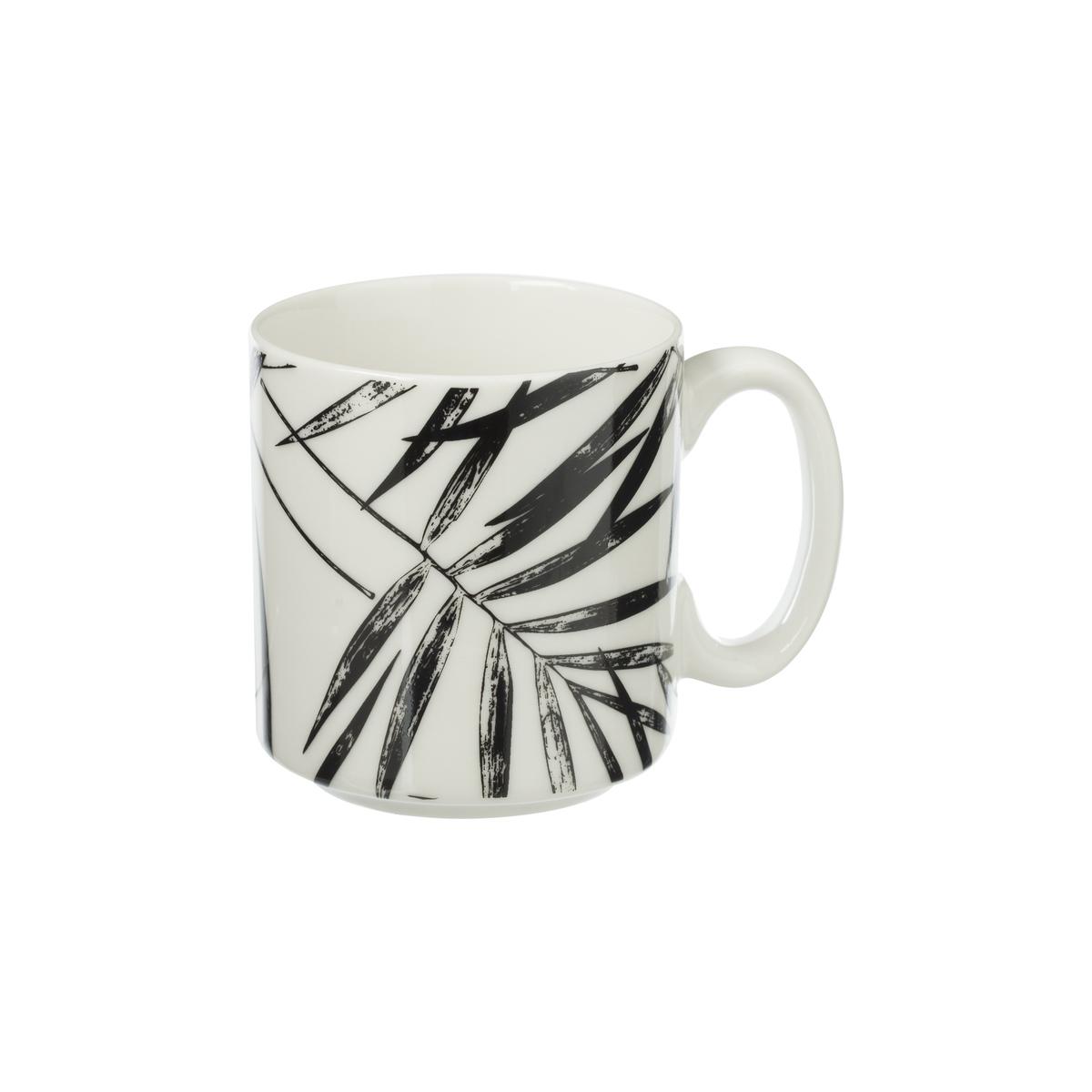 RACK 4 MUGS FLORAL GREEN 24CL
