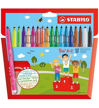 Stabilo Filzstifte - Trio A-Z - 18 st. - Mehrfarbig